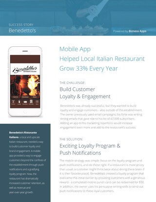 Bendetto's Success Story